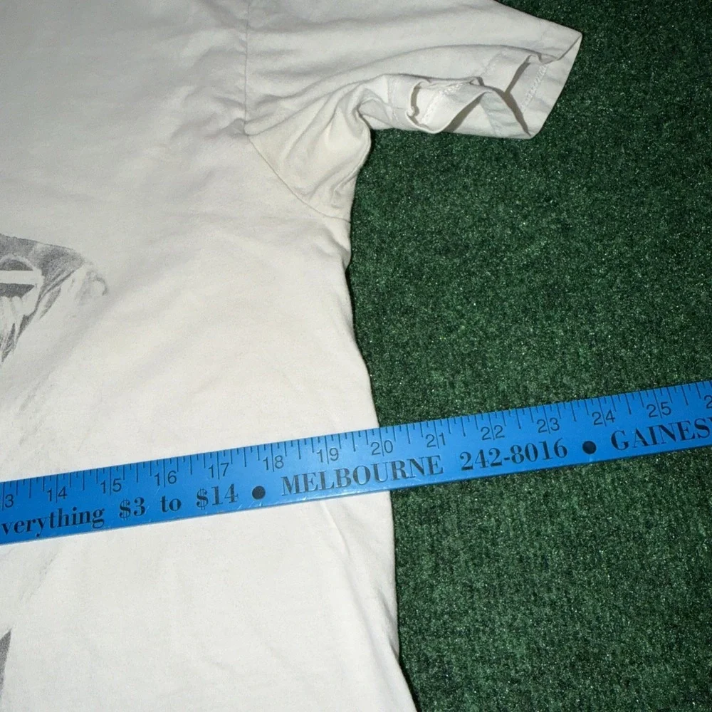 Vintage Fox Racing White Graphic T Shirt Size Large Y2K